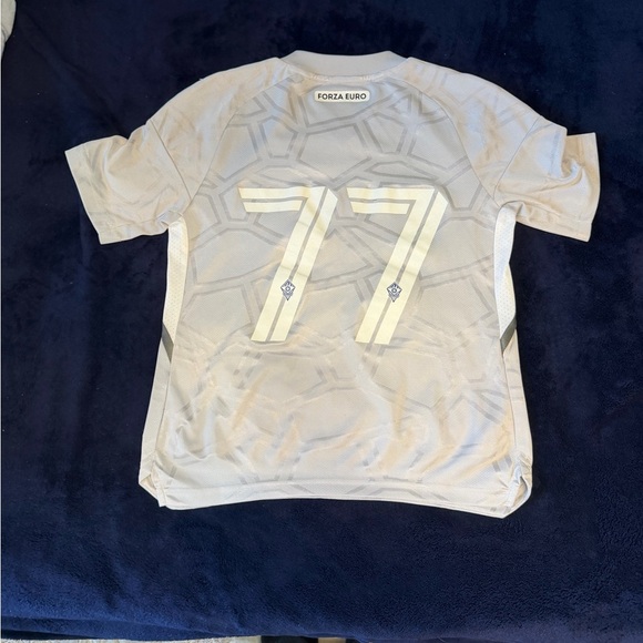 Adidas Kids Light Gray Soccer Jersey - Picture 2 of 4